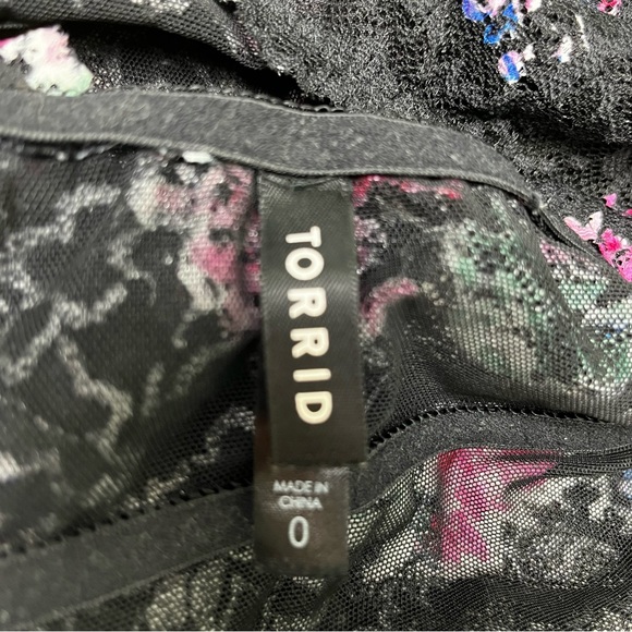 Torrid Bralette Womens L Black Floral Lace - Picture 5 of 6